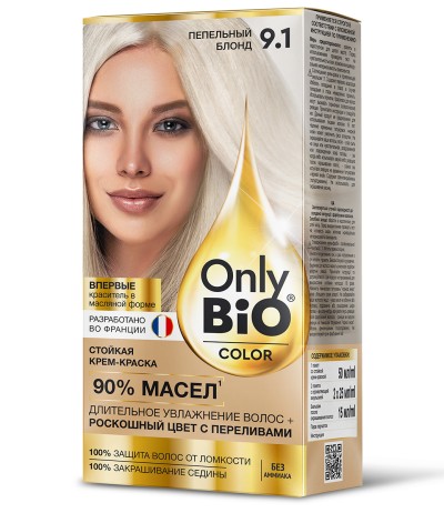 Краска для волос Only Bio COLOR Тон 9.1 Пепельный блонд 115 мл