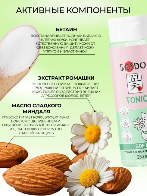 Тоник для лица смягчающий Soft Face Tonic PARLI Sendo 250 мл Тоник для лица смягчающий Soft Face Tonic PARLI Sendo 250 мл