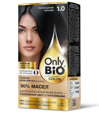 Краска для волос Only Bio COLOR Тон 1.0 Роскошный черный 115 мл