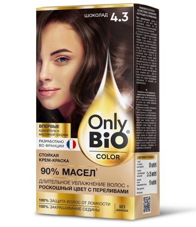 Краска для волос Only Bio COLOR Тон 4.3 Шоколад 115 мл