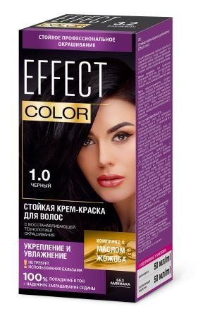 ФК 4960 Краска для волос EffectColor тон 1.0 черный 100 мл (коробка)