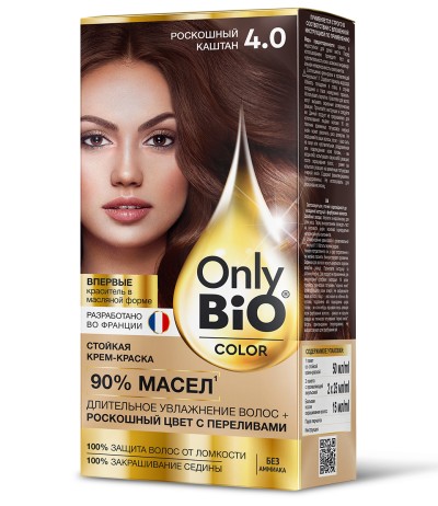 Краска для волос Only Bio COLOR Тон 4.0 Роскошный каштан 115 мл