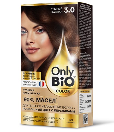 Краска для волос Only Bio COLOR Тон 3.0 Темный каштан 115 мл