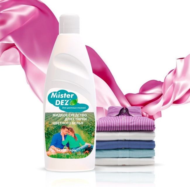 Жидкое средство для стирки цветного белья Mister Dez 1000 мл