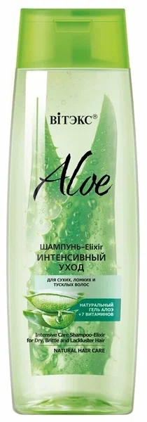 Шампунь-Elixir Интенсивный уход для сухих ломких и тусклых волос ALOE 400 мл Шампунь-Elixir Интенсивный уход для сухих ломких и тусклых волос ALOE 400 мл