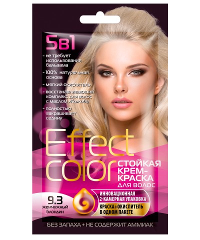 Стойкая крем-краска Effect Color 9.3 Жемчужный Блондин 50 мл