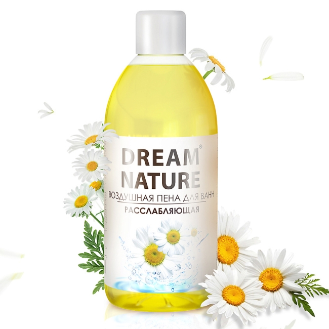 Пена для ванн Воздушная Антистресс с ароматом ромашки Dream Nature 1 л Пена для ванн Воздушная Антистресс с ароматом ромашки Dream Nature 1 л