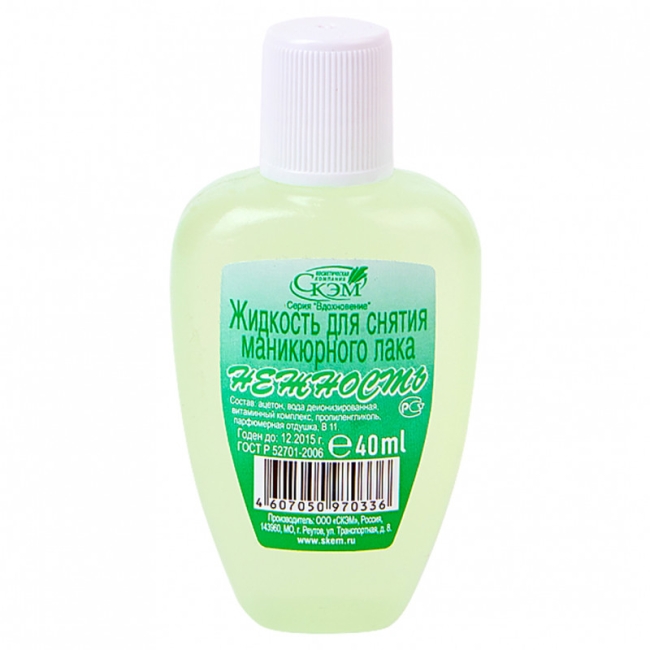 Жидкость для снятия лака Нежность 40 мл Жидкость для снятия лака Нежность 40 мл
