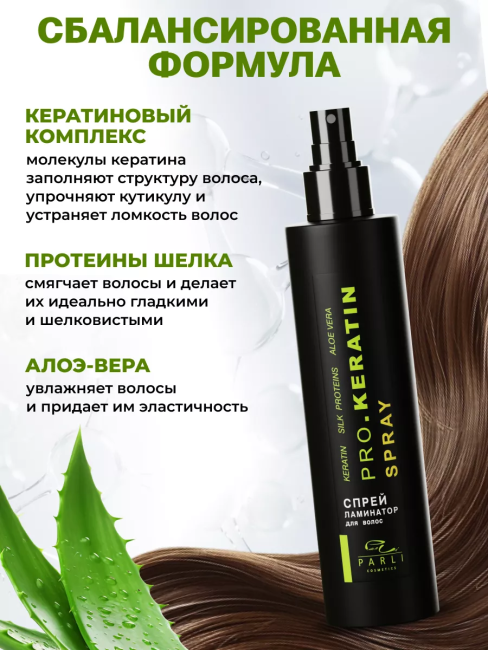Спрей ламинатор для волос PARLI 250 мл