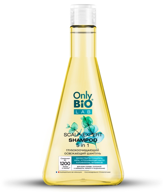 Шампунь глубокоочищающий освежающий Only Bio Lab 350 мл Шампунь глубокоочищающий освежающий Only Bio Lab 350 мл