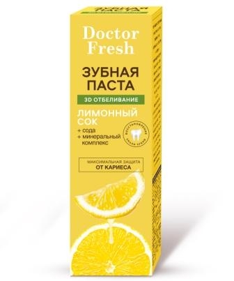 Зубная паста 3D отбеливание Лимонный сок Doctor Fresh 75 мл Зубная паста 3D отбеливание Лимонный сок Doctor Fresh 75 мл