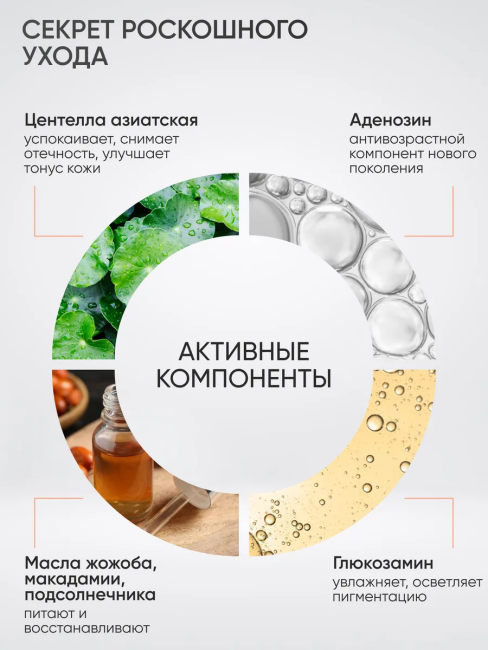 Маска королевская для лица мгновенное преображение LuxCare VIP 75 мл Маска королевская для лица мгновенное преображение LuxCare VIP 75 мл