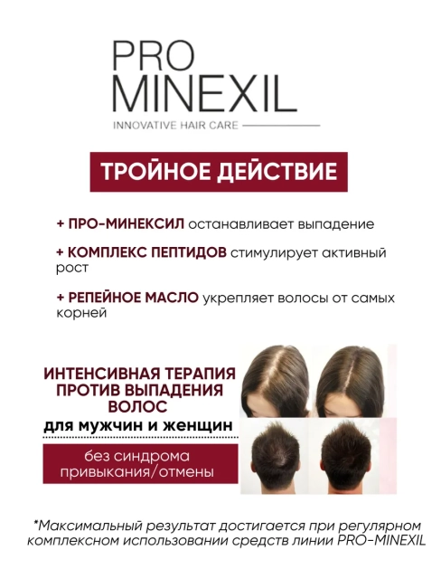 Бальзам-интенсив для ослабленных волос, склонных к выпадению PRO MINEXIL 300 мл Бальзам-интенсив для ослабленных волос, склонных к выпадению PRO MINEXIL 300 мл