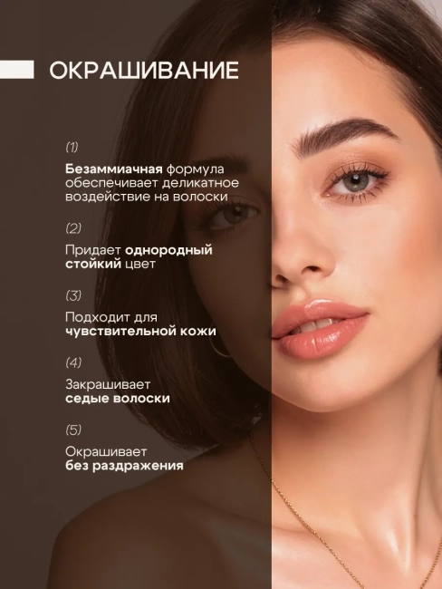 Стойкая крем-краска «Татуаж бровей» Effect Color Тон Горький шоколад 2х2мл