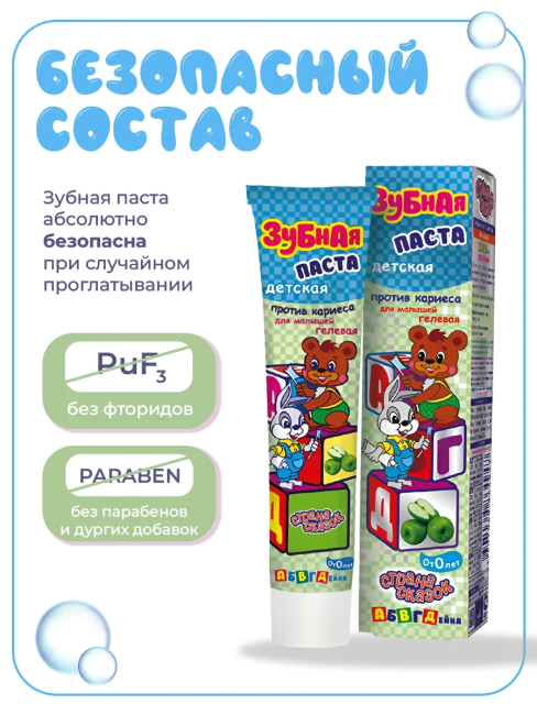 Зубная паста детская Против кариеса 0+ Страна сказок 40 гр