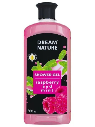 Гель для душа Малина и мята Dream Nature 500 мл