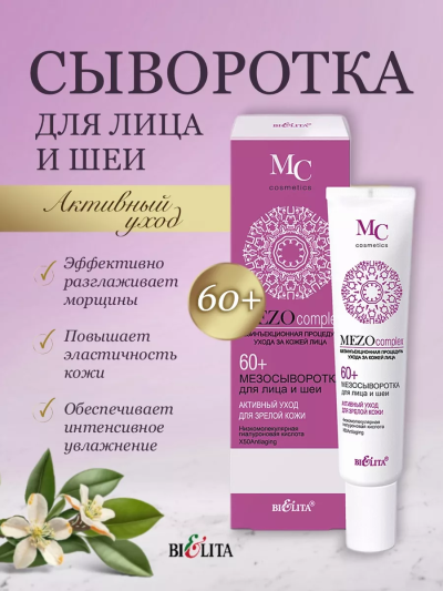 Сыворотка для лица и шеи Активный уход MEZO60+ 20 мл 