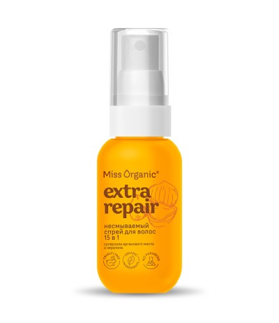 Спрей для волос Экспресс-уход 15 в 1 Несмываемый Miss Organic 40 мл