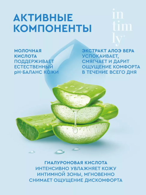 Гель для интимной гигиены с гиалуроновой кислотой INTIMLY Hyaluron 220 мл
