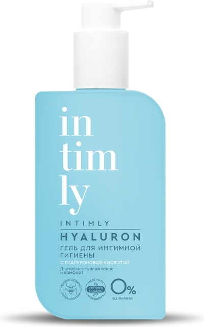 Гель для интимной гигиены с гиалуроновой кислотой INTIMLY Hyaluron 220 мл Гель для интимной гигиены с гиалуроновой кислотой INTIMLY Hyaluron 220 мл