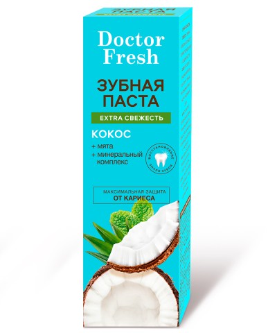 Зубная паста Extra свежесть Кокос Doctor Fresh 75 мл
