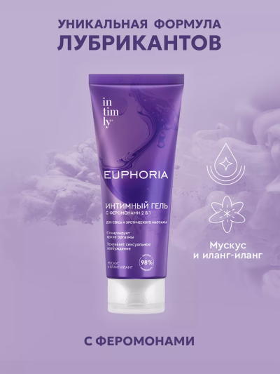 Гель интимный с феромонами 2в1 для секса и эротического массажа INTIMLY Euphoria 75 мл