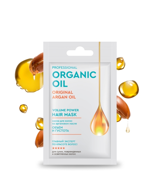 Маска Объем и густота на аргановом масле Organic Oil 30 мл саше