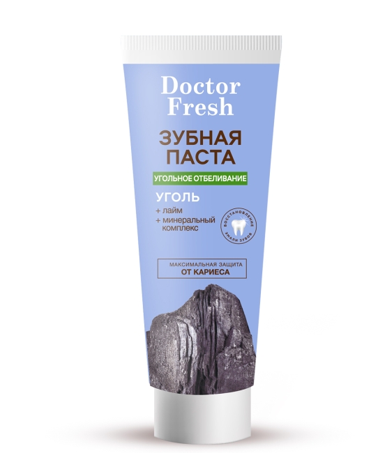 Зубная паста Угольное отбеливание Doctor Fresh 75 мл Зубная паста Угольное отбеливание Doctor Fresh 75 мл