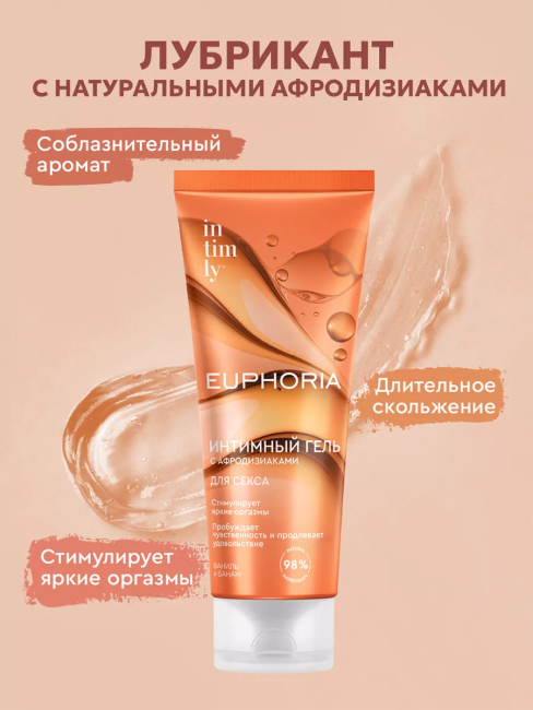 Гель интимный для секса с афродизиаками ваниль и банан INTIMLY Euphoria 75 мл Гель интимный для секса с афродизиаками ваниль и банан INTIMLY Euphoria 75 мл