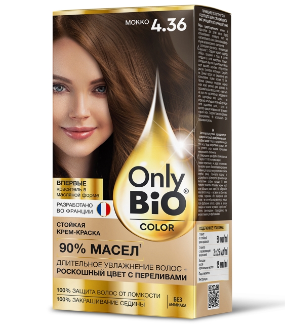 Краска для волос Only Bio COLOR Тон 4.36 Мокко 115 мл