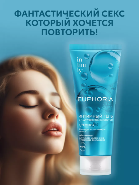 Гель интимный для секса с гиалуроновой кислотой INTIMLY Euphoria 75 мл